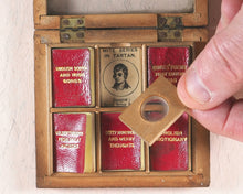Load image into Gallery viewer, Mite Series in Tartan. Bryce, David & Son. Glasgow. Circa 1900. Five volumes in fitted wooden box.