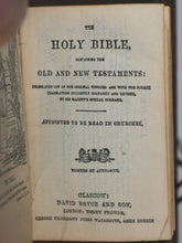 Load image into Gallery viewer, Holy Bible Containing the Old and New Testaments. Chained Bible and Lectern. Bryce, David & Son. 1901.