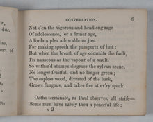 Load image into Gallery viewer, Cowper, William. Conversation. Wright and Albright, sold by Tanner Brothers, 6, Amen Corner. Bristol and London. 1840.