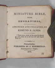 Load image into Gallery viewer, Janes, Edmund S. (abridged and collated by). Miniature Bible with Engravings. Harmstead, J. Philadelphia. 1840.