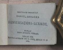 Load image into Gallery viewer, Sanders, Daniel. Konversations-Lexicon. Steinitz, Hugo. Berlin. 1896.