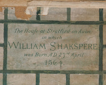 Load image into Gallery viewer, Shakespeare's House. Ulster Stationery Company. Containing Illustrated Pocket Shakespeare. Bryce, David & Son. Glasgow. 1886.