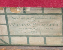 Load image into Gallery viewer, Shakespeare's House. Ulster Stationery Company. Containing Illustrated Pocket Shakespeare. Bryce, David & Son. Glasgow. 1886.