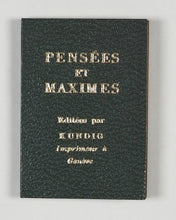 Load image into Gallery viewer, Pensées et Maximes. Kundig, Andrée. Genève. 1959.