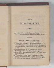 Load image into Gallery viewer, Social and Convivial Toast-Master and Compendium of Sentiment. McGuire, Frederic. Nelson Street, London. 1853.