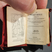 Load image into Gallery viewer, Holy Bible c1896 First Edition. 3rd copy Holy Bible Containing Old and New Testaments Translated out of the Original Tongues... by His Majesty's Special Command. Bound in red roan with yap edges. Gilt title to spine in circle. 876pp.