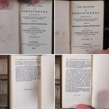 Load image into Gallery viewer, Orations of Demosthenes. Pronounced to excite the Athenians against Philip, King of Macedon; and on Occasions of Public Deliberation. Translated by Thomas Leland. Demosthenes. >>MINIATURE JONES DIAMOND CLASSIC<< Publication Date: 1828