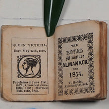 Load image into Gallery viewer, Royal Miniature Almanack for 1854. >>RARE MINIATURE ALMANAC<< Publication Date: 1854 Condition: Good. >>MINIATURE BOOK<<