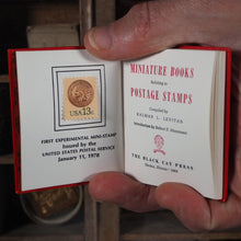 Load image into Gallery viewer, Levitan, Kalman L. Miniature books relating to postage stamps. Levitan, Kalman. >>ASSOCIATION COPY<< Publication Date: 1983 CONDITION: NEAR FINE