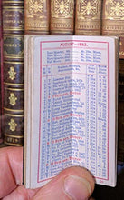 Load image into Gallery viewer, De La Rue's Improved Red Letter Calendar, Finger Shape. >>MINIATURE BOOK<<