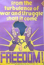 Load image into Gallery viewer, 'FREEDOM'. [Anti-Apartheid Poster]. National Committee on Apartheid. [1978].>>Striking unrecorded political silk-screen poster<<
