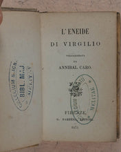 Load image into Gallery viewer, Virgilius Maro, Publius. L&#39;Eneide, volgarizzata da Annibal Caro. Barbèra, G. Firenze. 1873. &gt;&gt;VIRGIL&#39;S &#39;AENEID&#39; IN UNCOMMON MINIATURE ITALIAN EDITION&lt;&lt;
