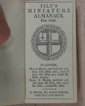 Load image into Gallery viewer, Tilt&#39;s Miniature Almanack. Various publishers. London. [1848-1870] &gt;&gt;RUN OF SCARCE COLLECTABLE ALMANACS&lt;&lt;
