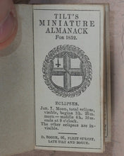 Load image into Gallery viewer, Tilt&#39;s Miniature Almanack. Various publishers. London. [1848-1870] &gt;&gt;RUN OF SCARCE COLLECTABLE ALMANACS&lt;&lt;
