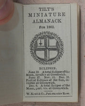 Load image into Gallery viewer, Tilt&#39;s Miniature Almanack. Various publishers. London. [1848-1870] &gt;&gt;RUN OF SCARCE COLLECTABLE ALMANACS&lt;&lt;
