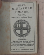 Load image into Gallery viewer, Tilt&#39;s Miniature Almanack. Various publishers. London. [1848-1870] &gt;&gt;RUN OF SCARCE COLLECTABLE ALMANACS&lt;&lt;
