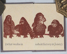 Load image into Gallery viewer, Stahlecker, Bonnie (artist). Toidy Poiple Boids. Mellan Berry Press. Madison, Wisconsin. 1983. Limited edition of 60 copies.
