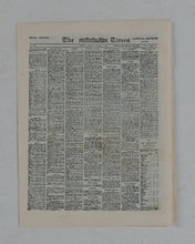Load image into Gallery viewer, Times Newspaper. Miniature Facsimile of The Times printed for Her Majesty Queen Mary&#39;s Dolls&#39; House. Times. [London]. 1924.
