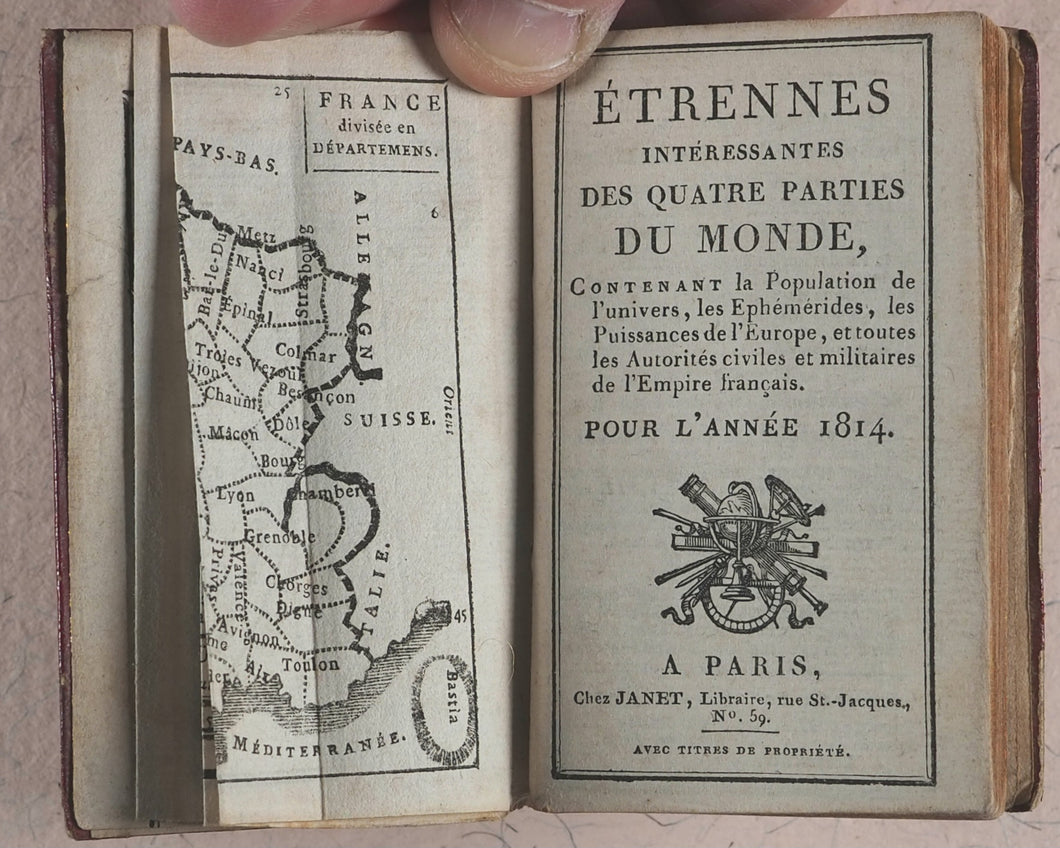 Etrennes Interessantes des Quatre Parties du Monde, pour l'année 1814. [Louis] Janet. Paris. [1813].