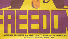 Load image into Gallery viewer, 'FREEDOM'. [Anti-Apartheid Poster]. National Committee on Apartheid. [1978].>>Striking unrecorded political silk-screen poster<<
