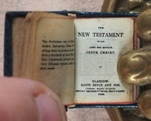 Load image into Gallery viewer, New Testament of the Lord and Saviour Jesus Christ. Bryce, David &amp; Son.Glasgow. 1895. &gt;&gt;Wonderfully bound micro-miniature New Testament&lt;&lt;
