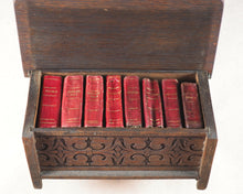 Load image into Gallery viewer, Miniature Historic Library,  in Eight volumes. Early illustrated miniature children&#39;s books in oak chest. Alfred Mills. Darton and Harvey. London. 1807-
