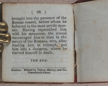 Load image into Gallery viewer, Miniature Historic Library,  in Eight volumes. Early illustrated miniature children&#39;s books in oak chest. Alfred Mills. Darton and Harvey. London. 1807-
