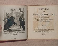 Load image into Gallery viewer, Miniature Historic Library,  in Eight volumes. Early illustrated miniature children&#39;s books in oak chest. Alfred Mills. Darton and Harvey. London. 1807-
