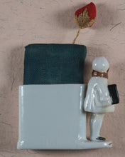 Load image into Gallery viewer, Needlecase &#39;blook&#39;. Complete with attached bevelled pocket mirror and original &#39;blook&#39; holder.
