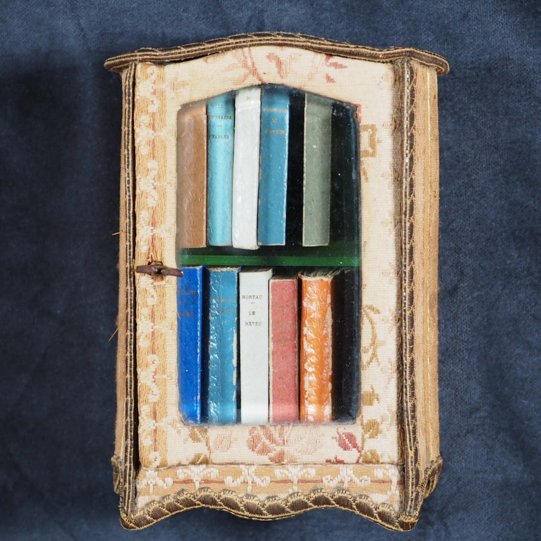 Gracieuse, La . Pairault, P. et Cie. Paris. 1896. Complete with ten French miniature books in Louis XV style bookcase/cabinet.