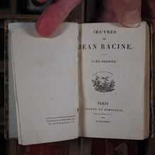 Load image into Gallery viewer, Oeuvres de Jean Racine. &gt;&gt;MINIATURE FRENCH CLASSIC&lt;&lt; Racine, Jean. Publication Date: 1826 CONDITION: VERY GOOD
