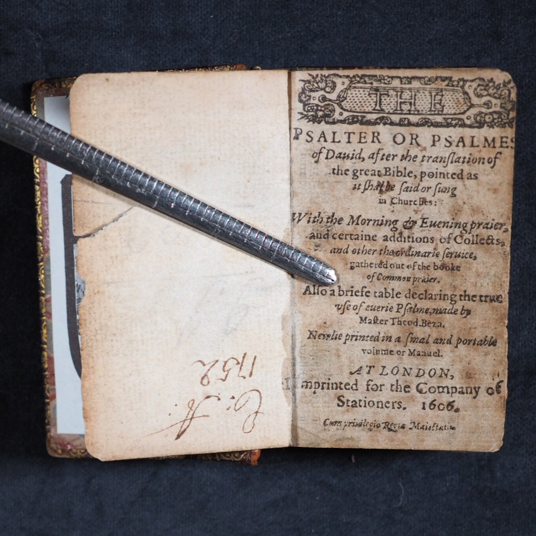 Bèze, Théodore de. Psalter or Psalmes of Dauid : after the translation of the great Bible, pointed as it shall be said or sung in churches: with the morning & euening praier. Company of Stationers. London. 1606.