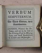 Load image into Gallery viewer, Thumb Bible. Verbum Sempiternum. Longman and co. London. 1849.
