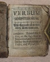 Load image into Gallery viewer, Thumb Bible. Taylor (John) Verbum Sempiternum, second edition. Printed [by F. Collins] for T. Ilive, at the Nags-Head in Jewen-Street. London. [1694].
