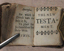 Load image into Gallery viewer, Thumb Bible. Taylor (John) Verbum Sempiternum, second edition. Printed [by F. Collins] for T. Ilive, at the Nags-Head in Jewen-Street. London. [1694].
