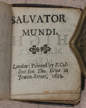 Load image into Gallery viewer, Thumb Bible. Verbum Sempiternum [and] Salvator Mundi, [by John Taylor]. F. Collins for T. Ilive. At the Nags-Head in Jewen Street. London. 1693.
