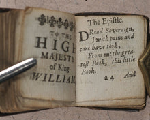 Load image into Gallery viewer, Thumb Bible. Verbum Sempiternum [and] Salvator Mundi, [by John Taylor]. F. Collins for T. Ilive. At the Nags-Head in Jewen Street. London. 1693.
