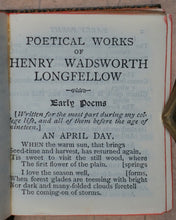 Load image into Gallery viewer, Longfellow, Henry Wadsworth. Poetical works of Longfellow, Henry Wadsworth. Eyre &amp; Spottiswoode (Bible Warehouse), London. Circa 1905.
