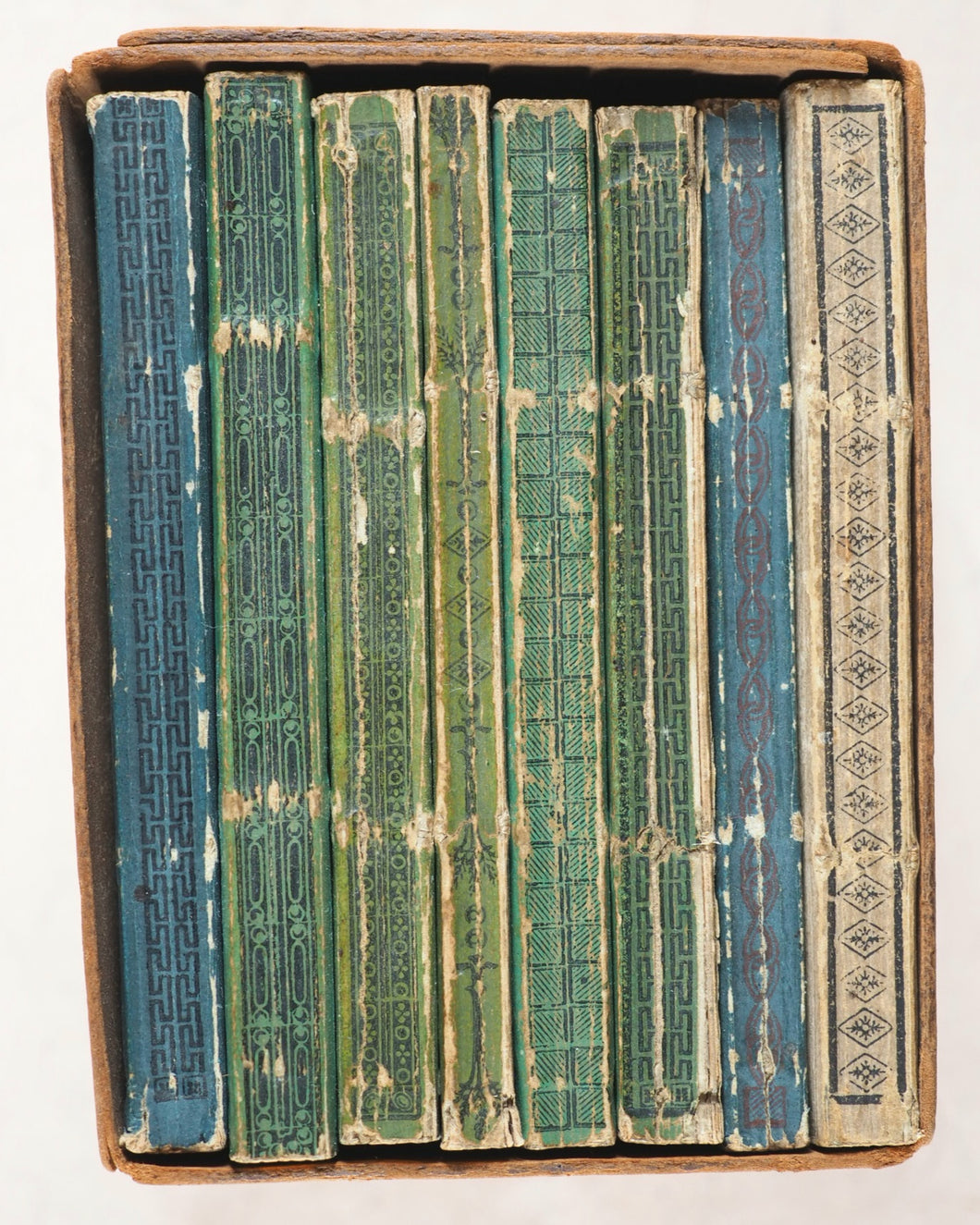 Miniature library of classical literature. Kaspar van Baerle, George Buchanan, Jacob Cats, Joannes Nicolai Secundus, John Owen, Helius Eobanus Hessus, & Marco Girolamo Vida. Carl Poppo Fröbel. Rudophopoli [Rudolstadt].1820.