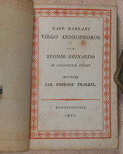 Load image into Gallery viewer, Miniature library of classical literature. Kaspar van Baerle, George Buchanan, Jacob Cats, Joannes Nicolai Secundus, John Owen, Helius Eobanus Hessus, &amp; Marco Girolamo Vida. Carl Poppo Fröbel. Rudophopoli [Rudolstadt].1820.
