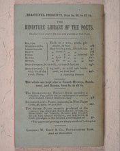 Load image into Gallery viewer, Miniature Library of the Poets. W. Kent and Co. Paternoster Row. London. [1880].
