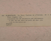 Load image into Gallery viewer, Petit Théâtre de L&#39;Univers, Le. étrennes naturelles, précieuses instructives et amusantes pour l&#39;Année 1782. Langlois. Rue du Petit- Pont, près la rue S. Severin. Paris. [1781].
