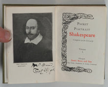 Load image into Gallery viewer, Shakespeare, William. Pocket Portrait Shakespeare. Complete with glossary. Bryce, David &amp; Sons. Glasgow. Circa 1899.

