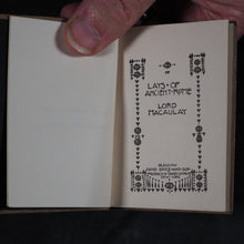 Load image into Gallery viewer, Macaulay, Thomas Babington, 1st Baron. Lays of Ancient Rome. Bryce, David &amp; Son. Glasgow. Circa 1889.
