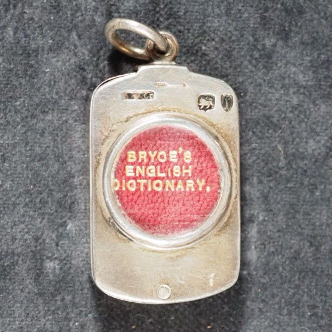 Smallest English Dictionary in the World. Comprising: besides the ordinary & newest words in the language, short explanations of a large number of scientific, philosophical, literary & technical terms. Bryce, David & Son. Glasgow. 1893. SILVER LOCKET