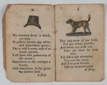 Load image into Gallery viewer, Book of Riddles. A, B, C, and Pretty Pictures, And many such that could be told, Golden Apple, Book of Figures. In crooked Pearl-street they are sold. Mahlon Day, New Juvenile Book-store, No. 376, Pearl-street. N.Y. Circa 1830.
