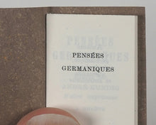 Load image into Gallery viewer, Pensées Germaniques. Kundig, Andrée. Genève. 1965.
