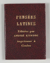 Load image into Gallery viewer, Pensées Latines. Kundig, Andrée. Genève. 1968.
