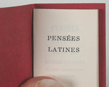 Load image into Gallery viewer, Pensées Latines. Kundig, Andrée. Genève. 1968.
