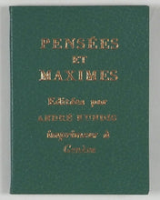 Load image into Gallery viewer, Pensées et Maximes. Kundig, Andrée. Genève. 1959.
